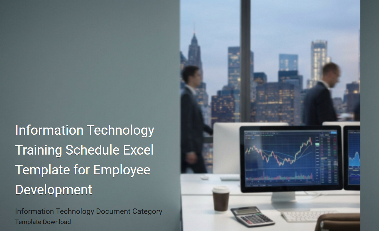 Information Technology Training Schedule Excel Template for Structured Employee Development