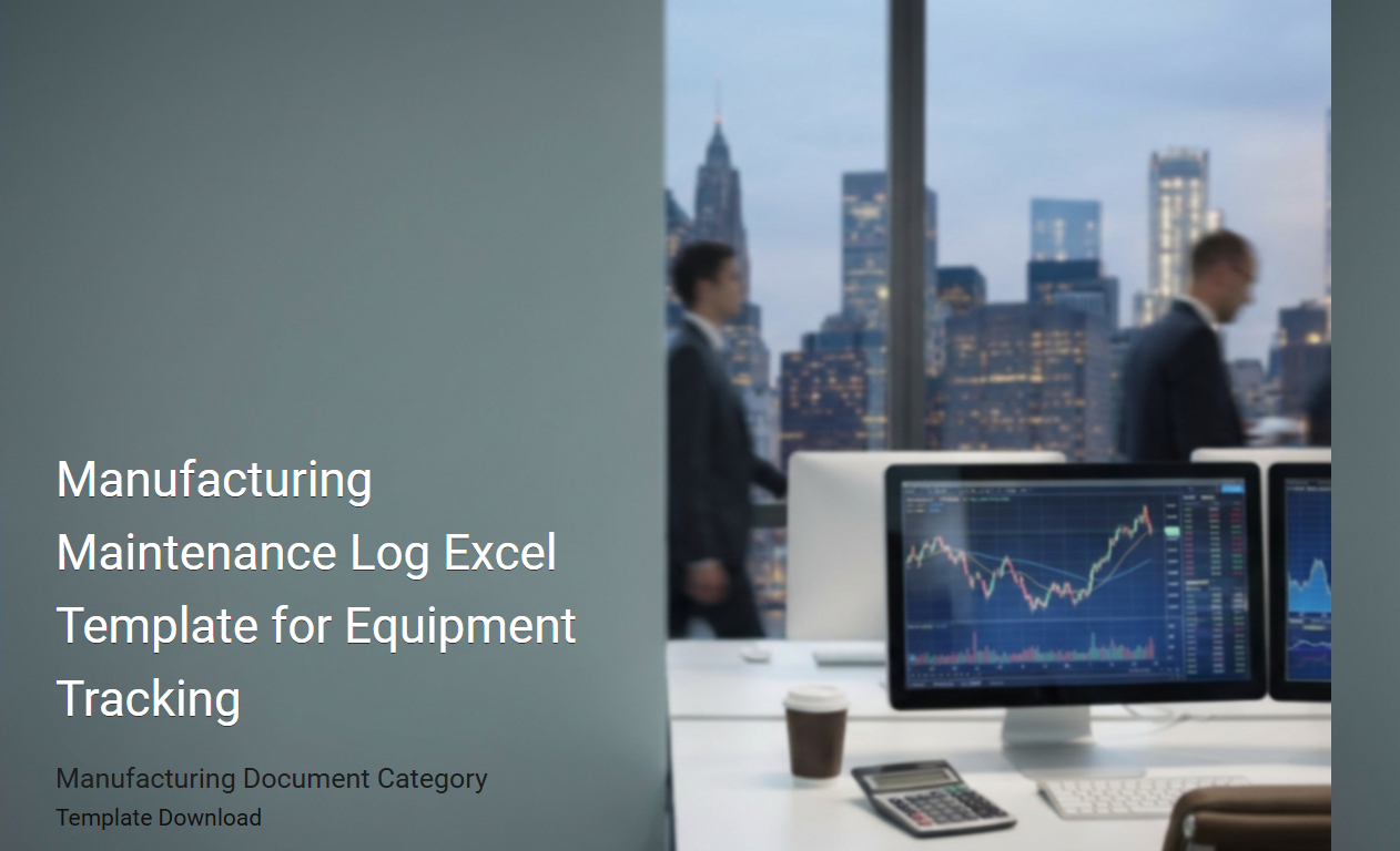 Comprehensive Manufacturing Maintenance Log Excel Template for Equipment Tracking and Management