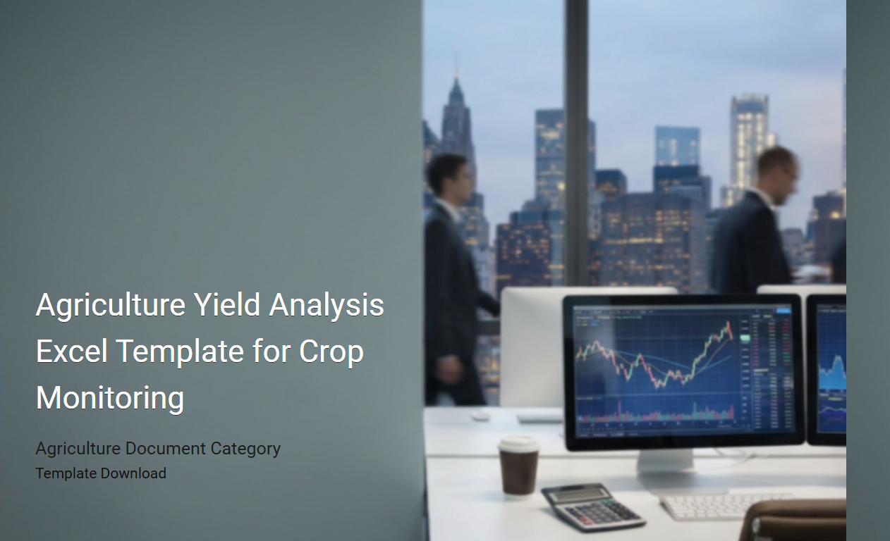 Agricultural Yield Analysis Excel Template for Comprehensive Crop Monitoring