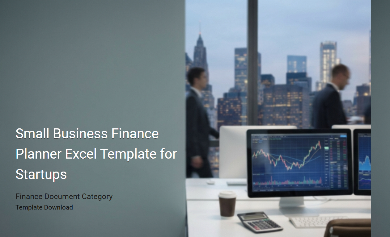Small Business Finance Planner Excel Template for Startup Financial Management
