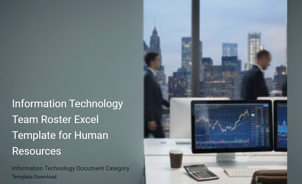 Information Technology Team Roster Excel Template for Human Resources Management