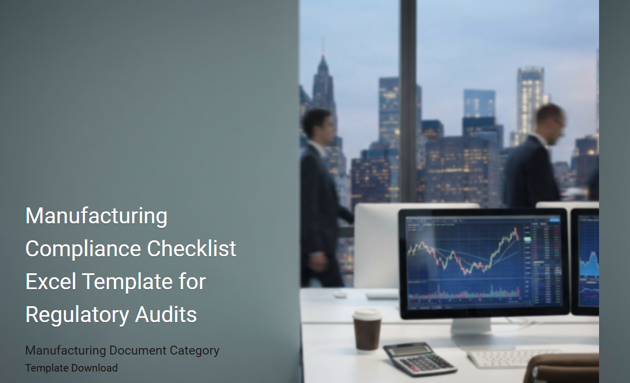 Manufacturing Compliance Checklist Excel Template for Streamlined Regulatory Audits