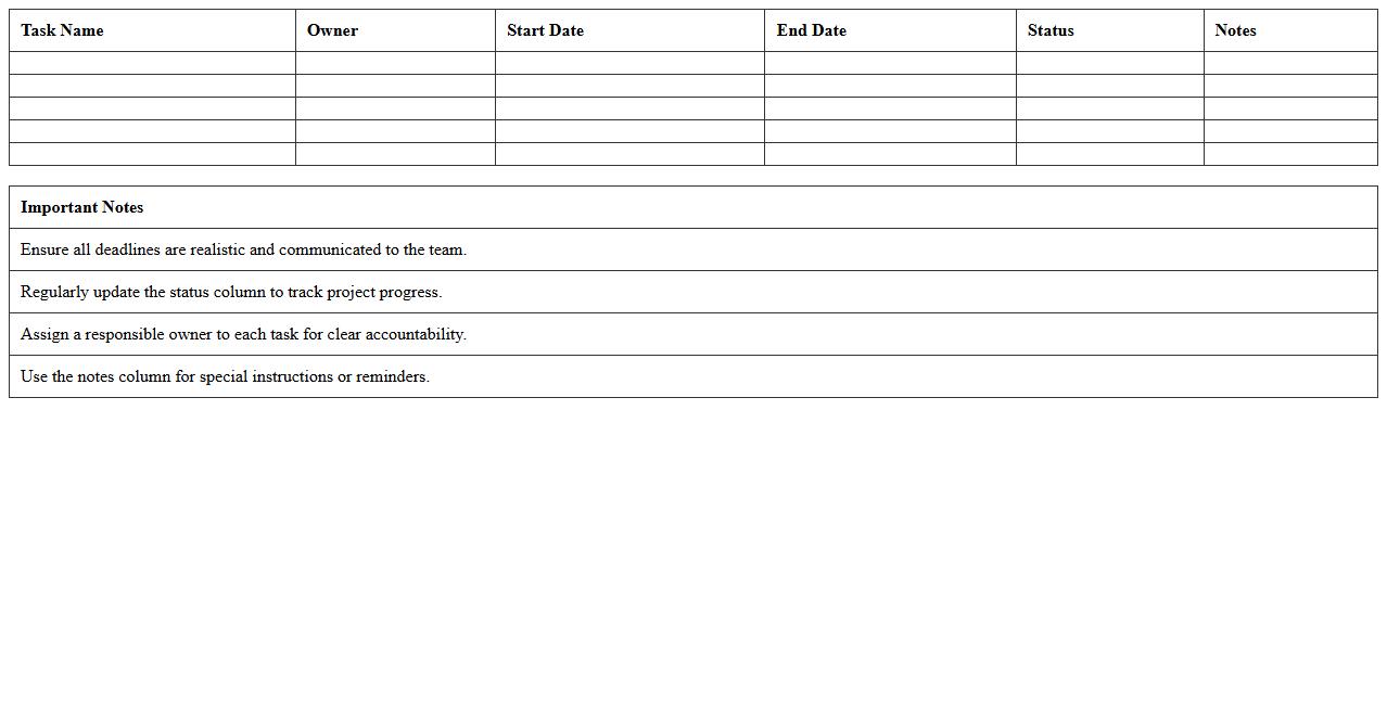 Event Planning Project Timeline Excel Template
