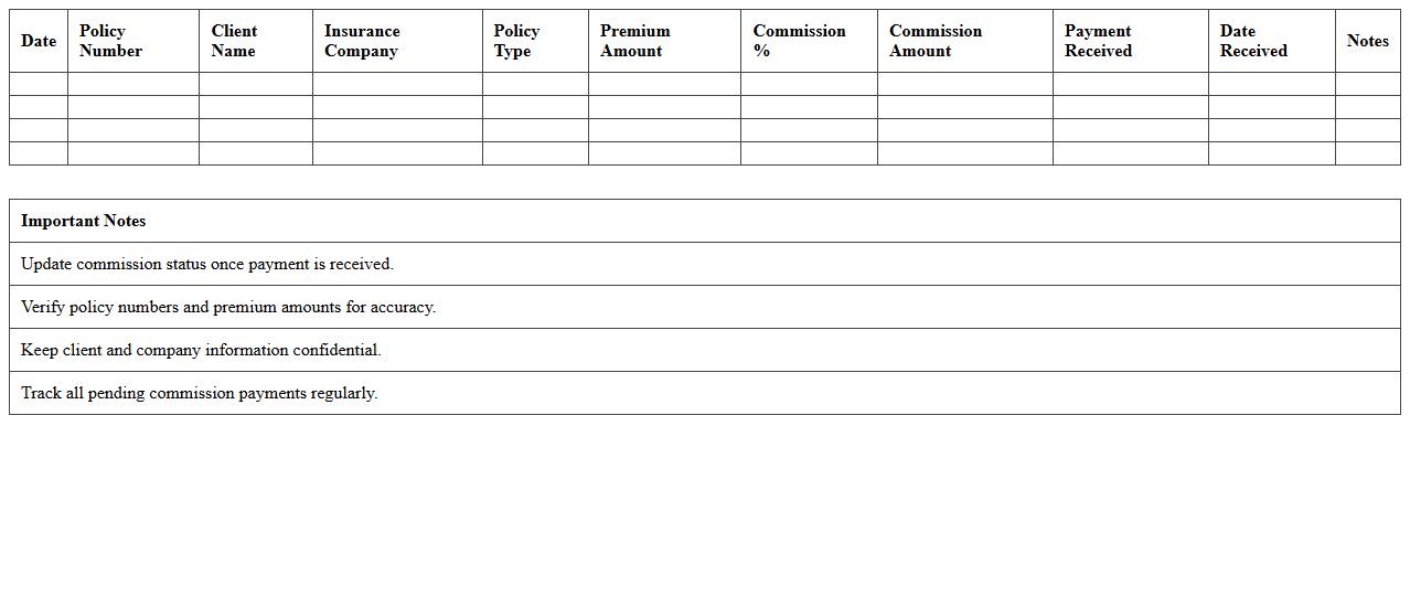 Life Insurance Commission Payment Tracker Excel