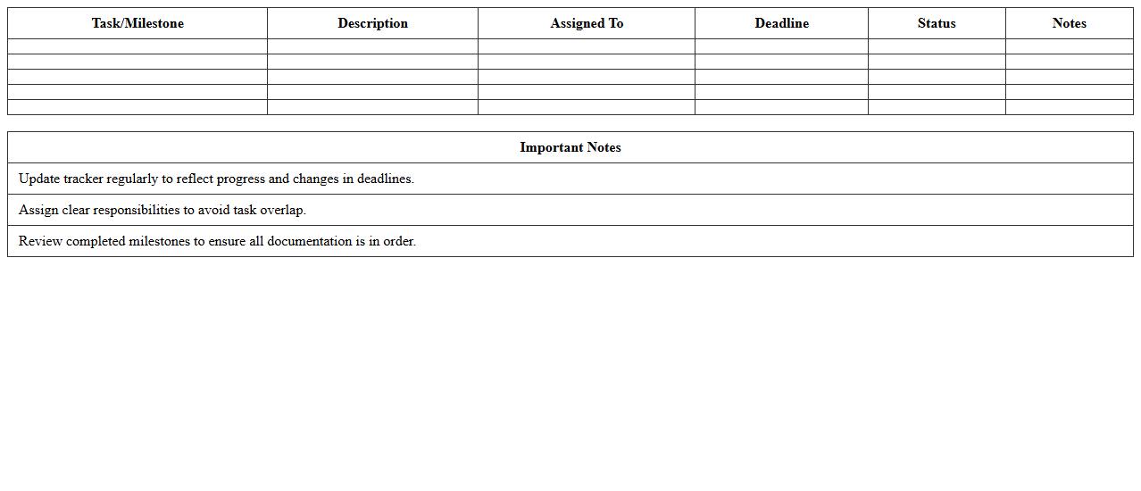 Litigation Task and Milestone Tracker Excel