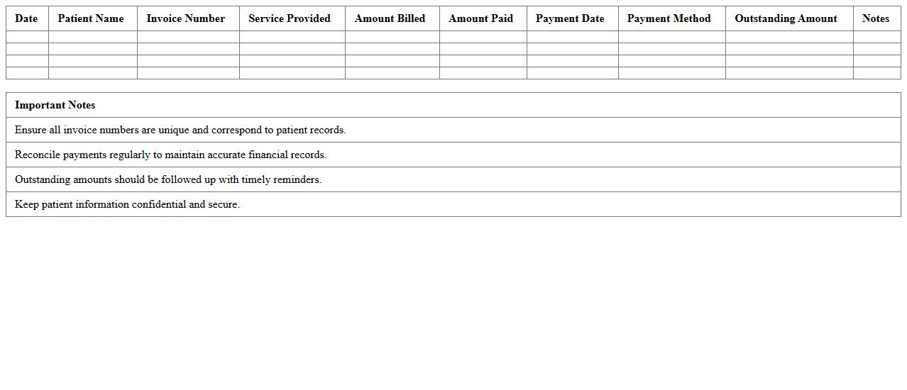 Medical Practice Invoice Reconciliation Template