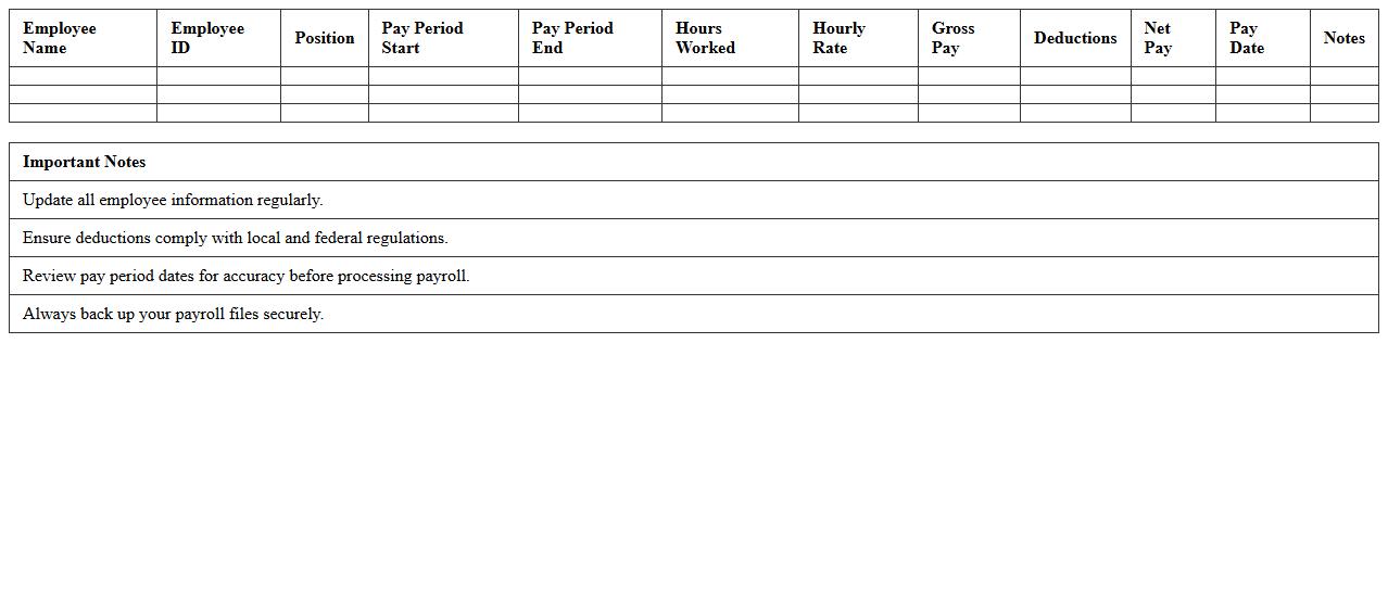 Payroll Calculator Excel Template for Small Business Owners