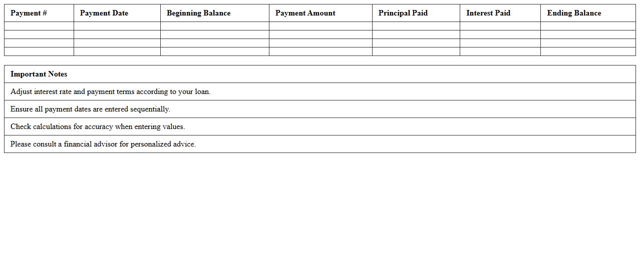 Debt Payoff Schedule Excel Template
