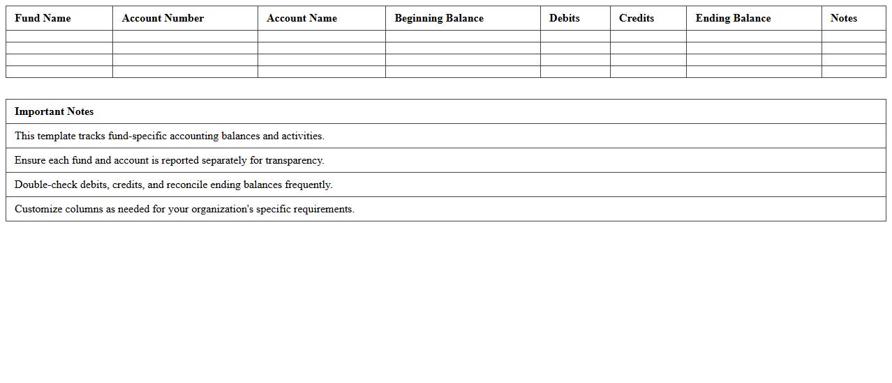 Fund Accounting Financial Statement Excel Template