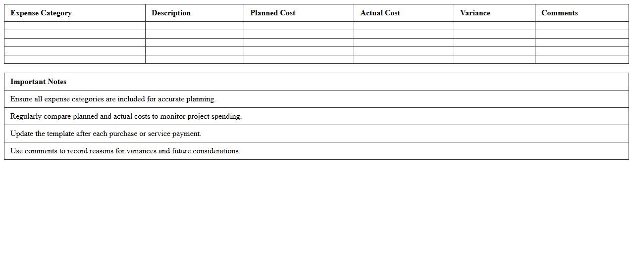 Irrigation System Expense Planning Excel Template