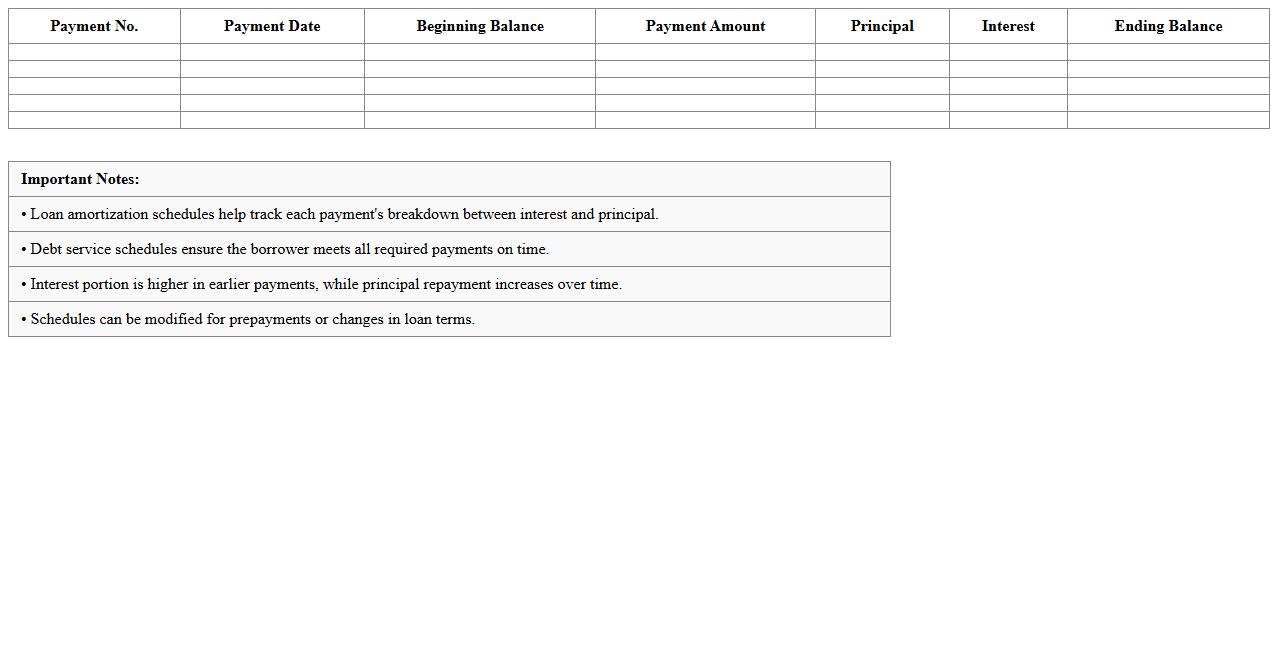 Loan Amortization & Debt Service Schedule