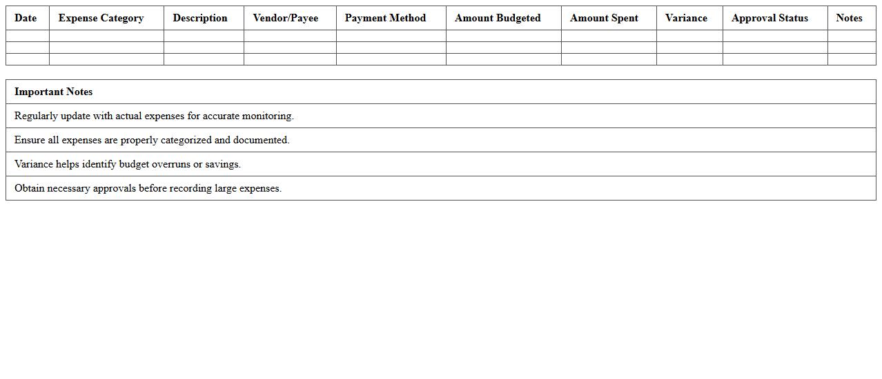 Nonprofit Project Expense Monitoring Spreadsheet