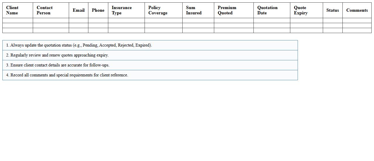Client Insurance Quotation Tracker