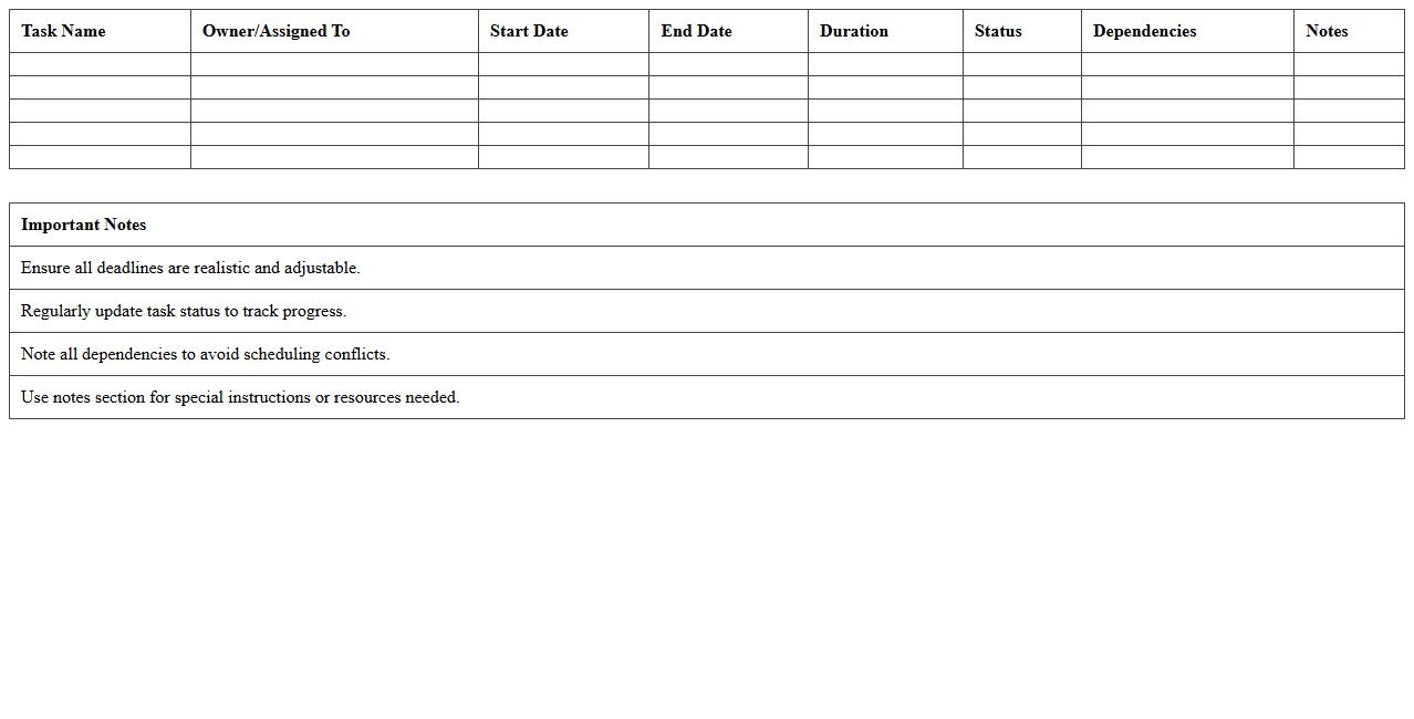 Festival Event Timeline Management Spreadsheet