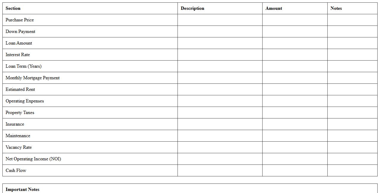 Rental Property Acquisition Proforma Excel Template