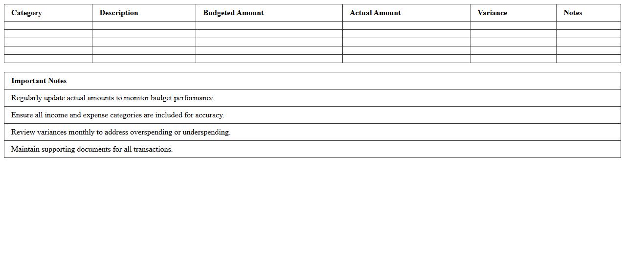School Budget Planning Excel Sheet