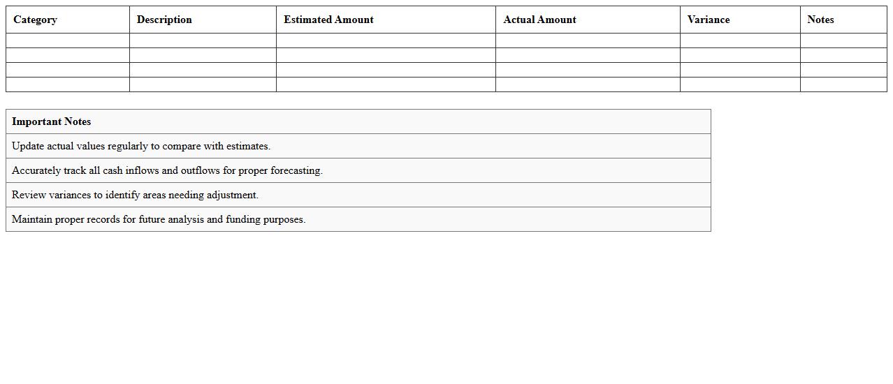 Startup Budgeting and Cash Flow Planner Excel