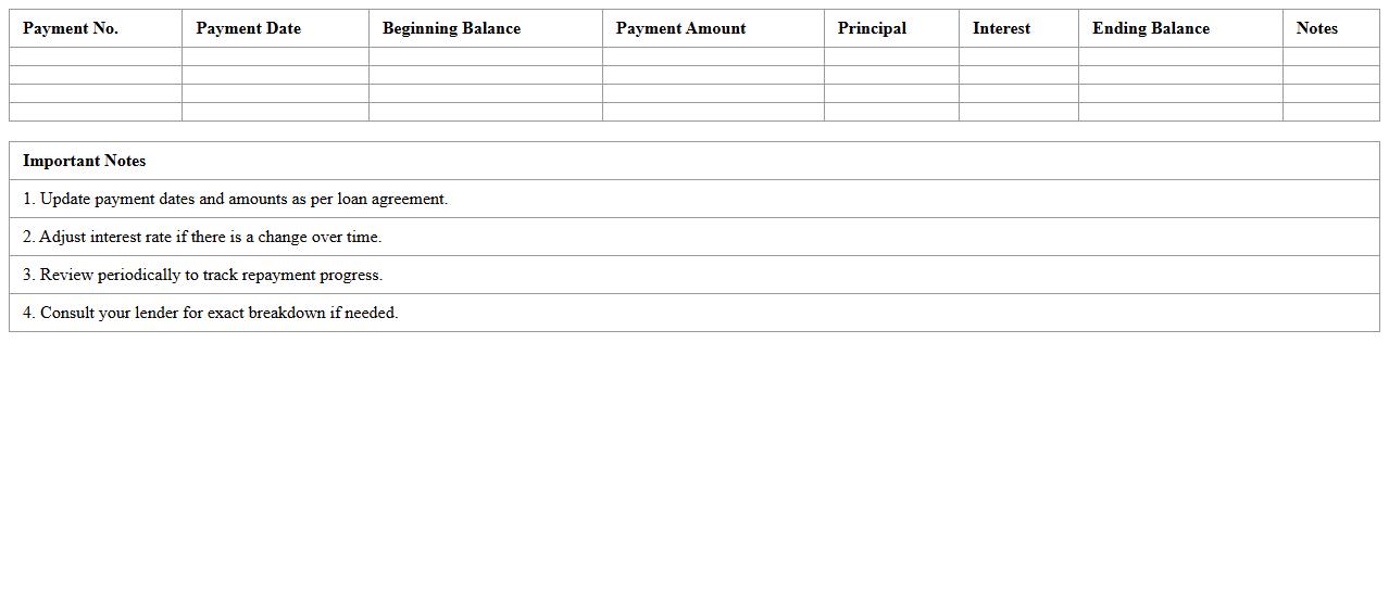 Debt Repayment Schedule Excel Template