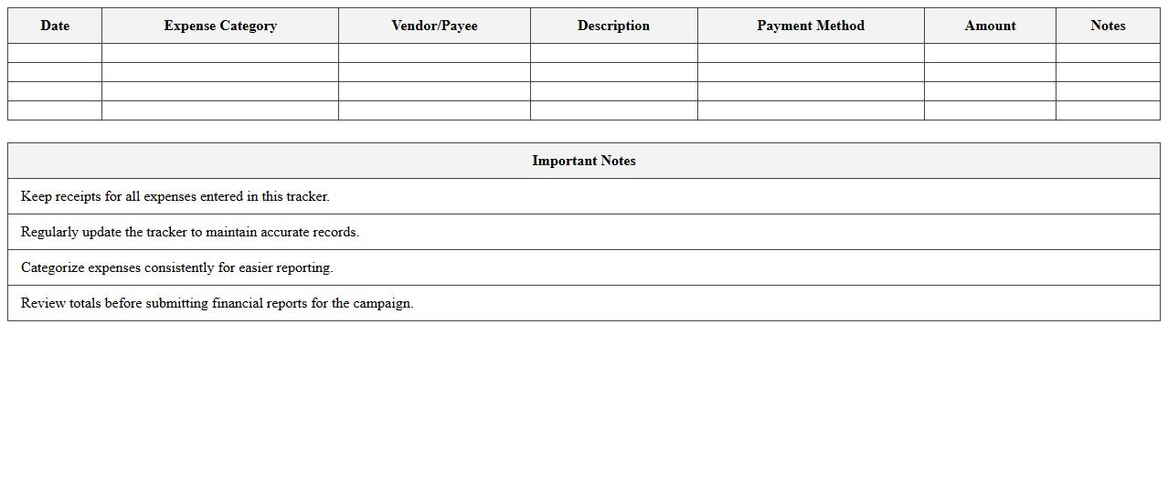 Fundraising Campaign Expense Tracker