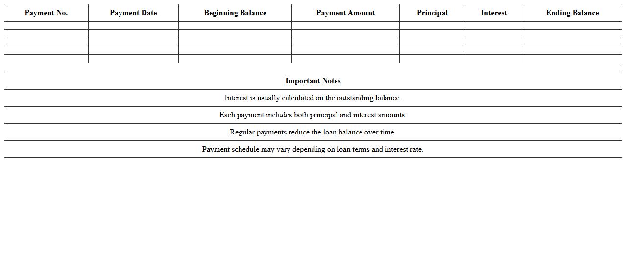 Simple Loan Amortization Schedule Excel