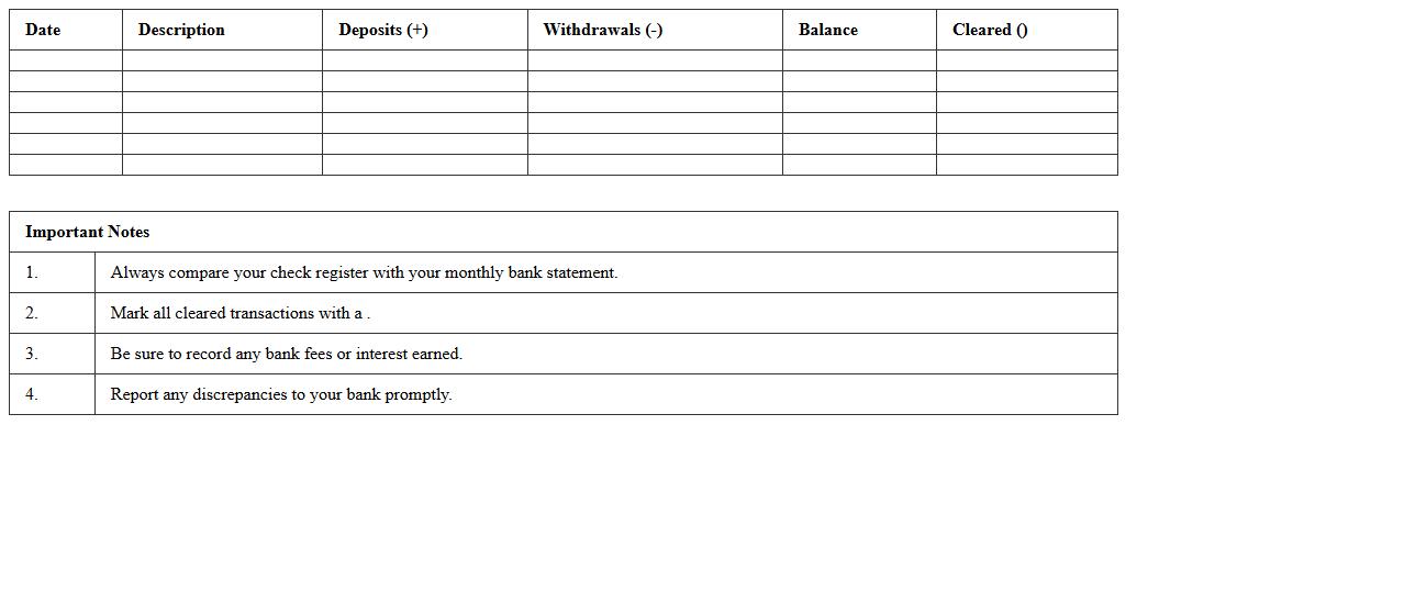 Monthly Checking Account Reconciliation Excel Form