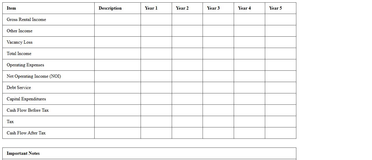 Real Estate Cash Flow Analysis Excel Template