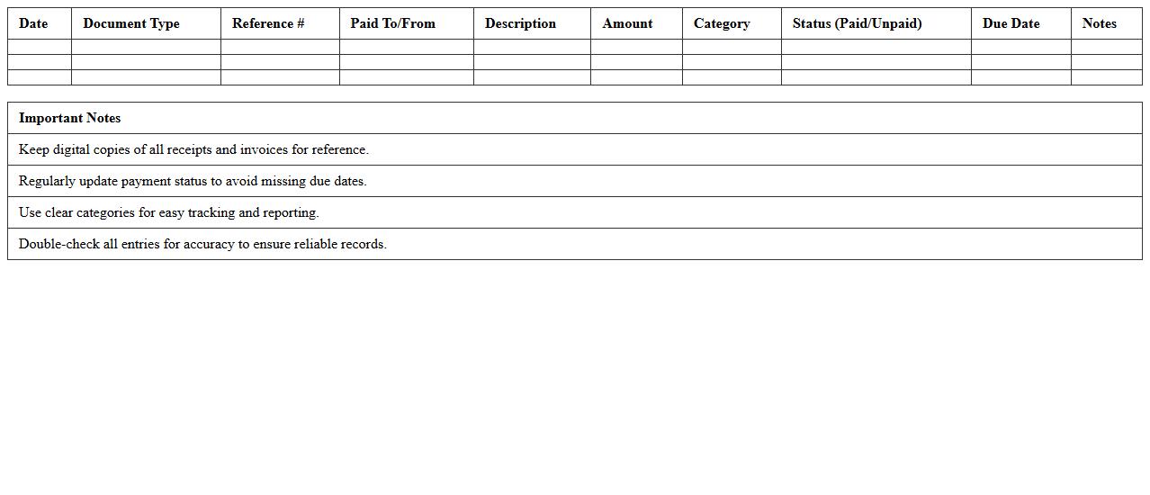 Receipts and Invoices Tracker for Student Finance