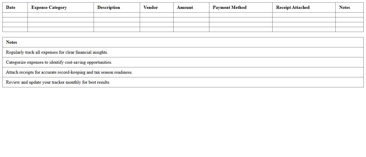 Small Business Operating Expenses Tracker Excel Template
