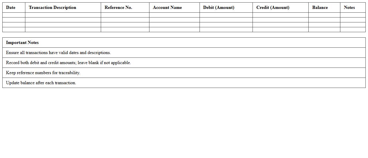 Bank Transaction Log Excel Sheet