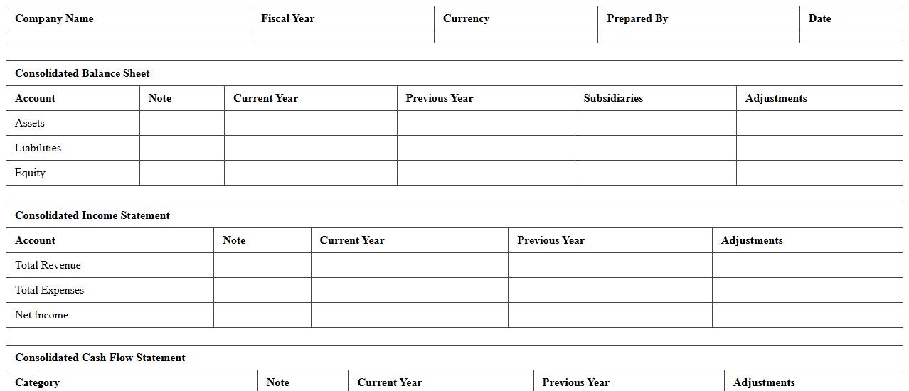 Consolidated Financial Statements Workbook