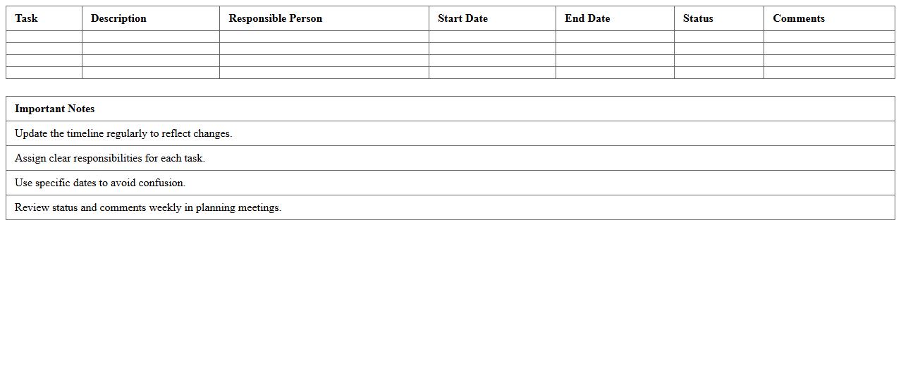 Education Workshop Planning Timeline Spreadsheet