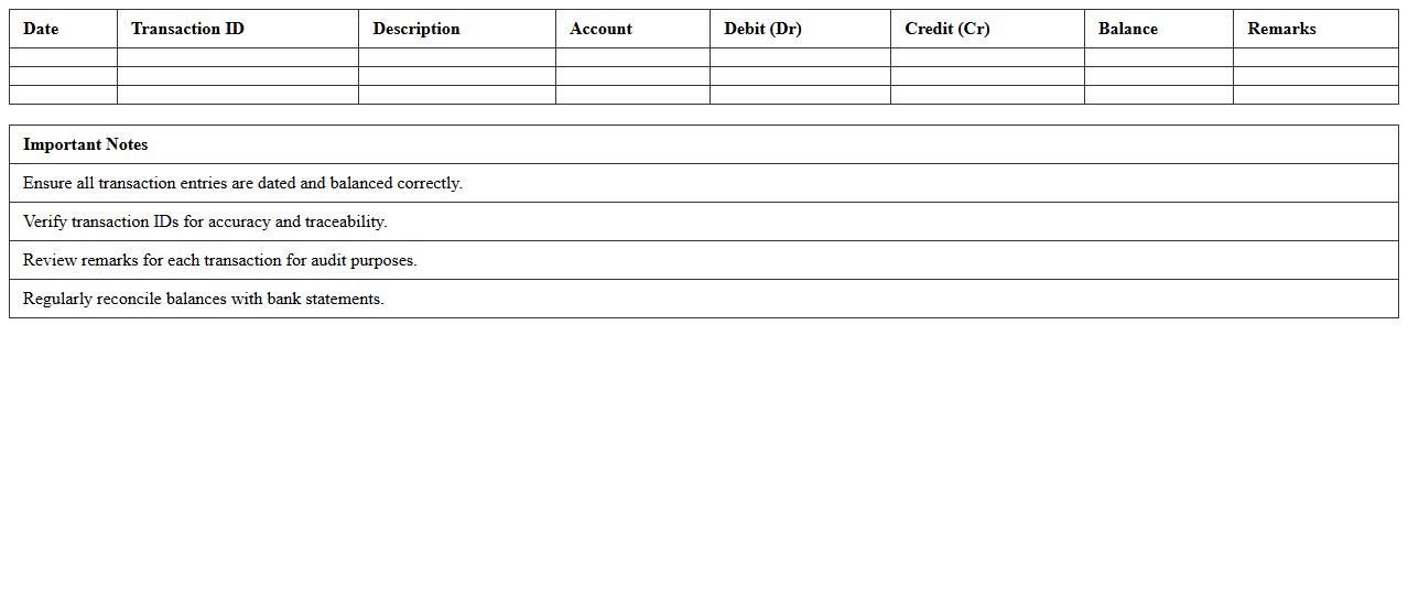 Daily Banking Transactions Report Excel Template