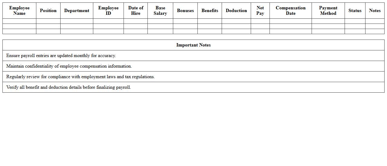 Law Firm Payroll and Compensation Tracker