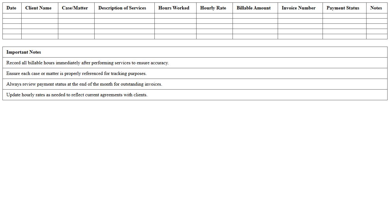 Solo Practitioner Monthly Billing Report Excel Format