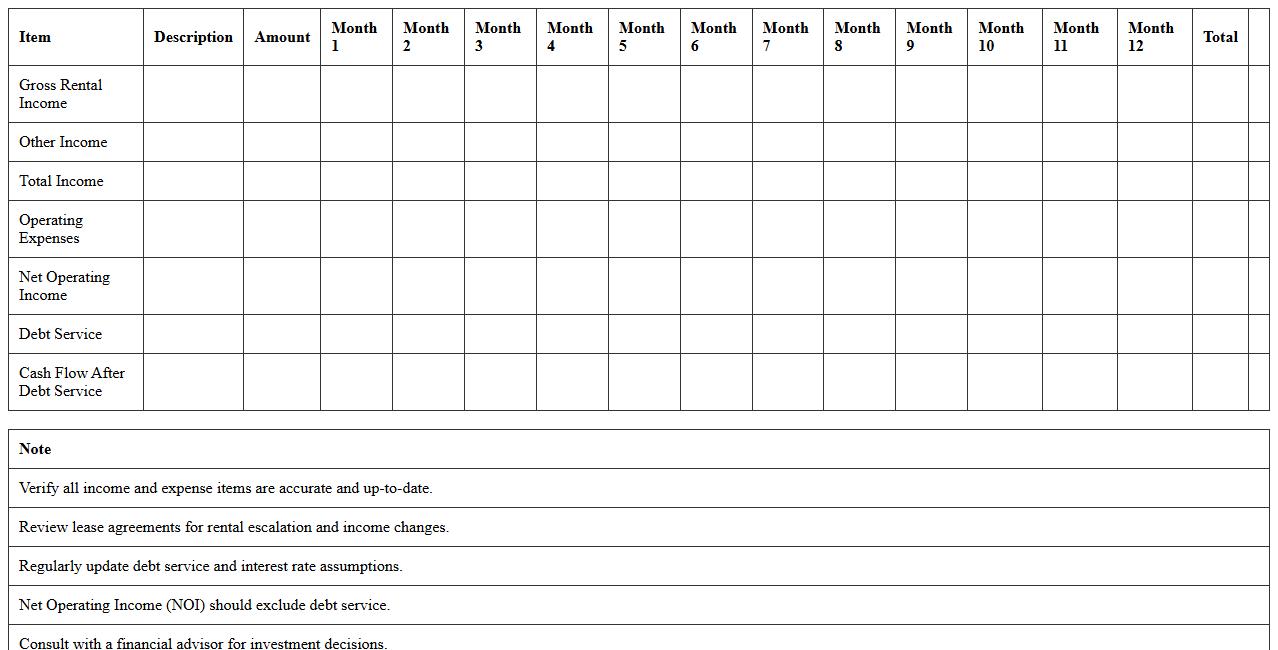 Commercial Property Cash Flow Excel Template