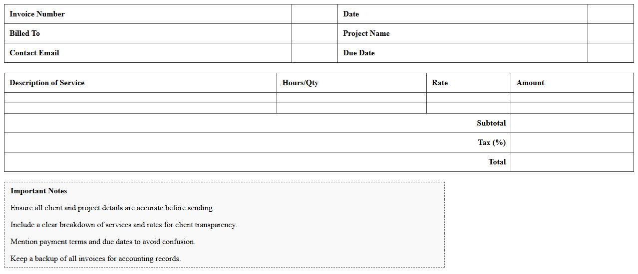 Creative Agency Invoice Excel Format