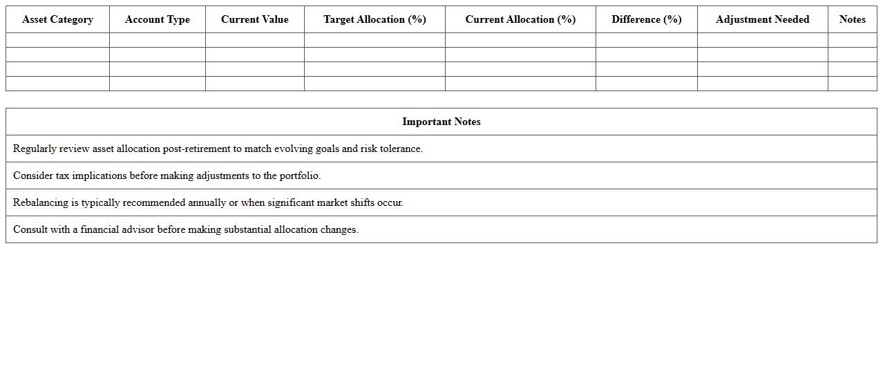 Post-Retirement Asset Allocation Spreadsheet