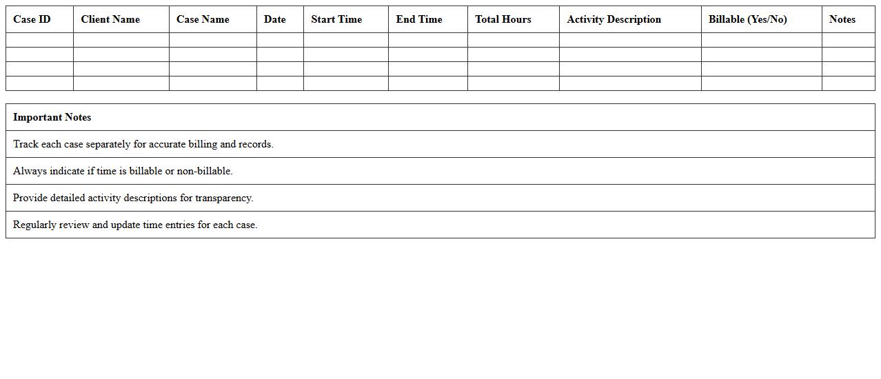 Case-Based Time Tracker for Lawyers