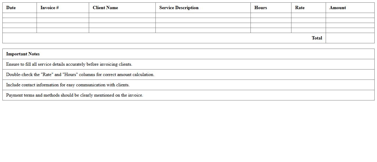 Cleaning Services Excel Invoice Template