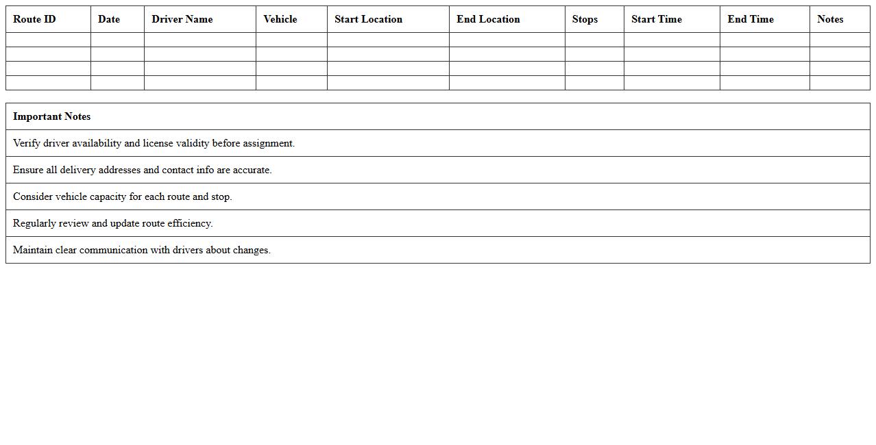 Delivery Driver Route Assignment Planner