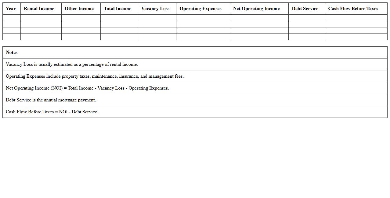Real Estate Cash Flow Forecasting Spreadsheet