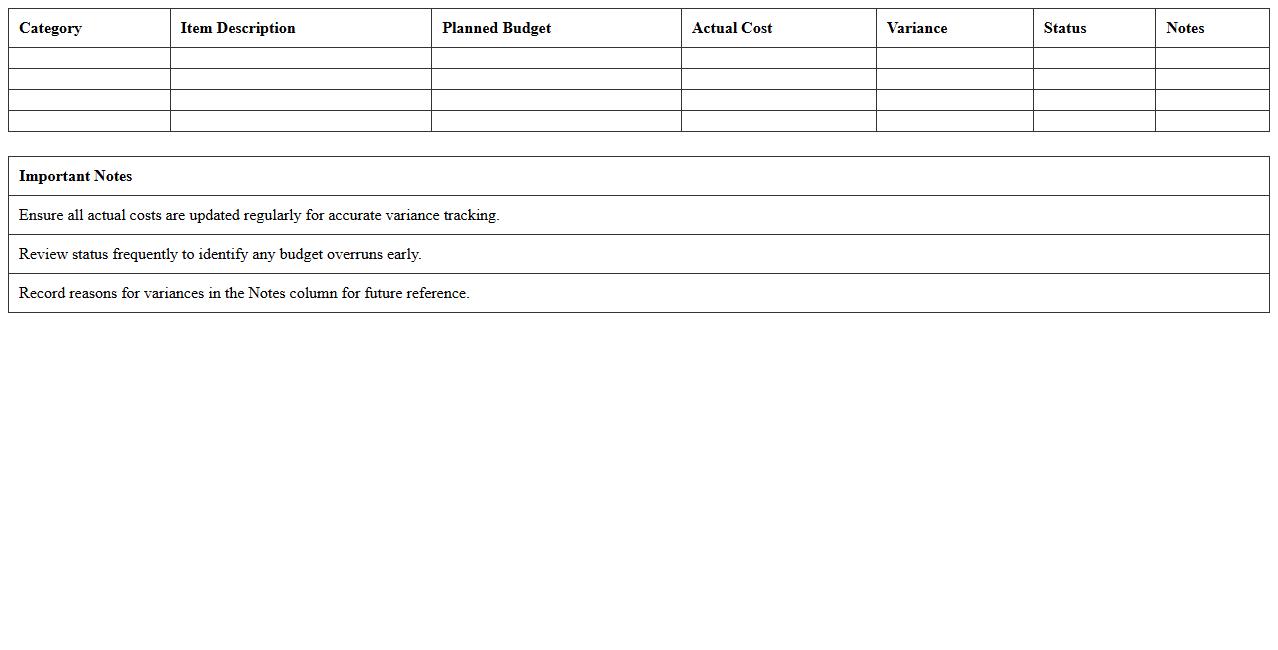 Real Estate Project Construction Budget Tracker
