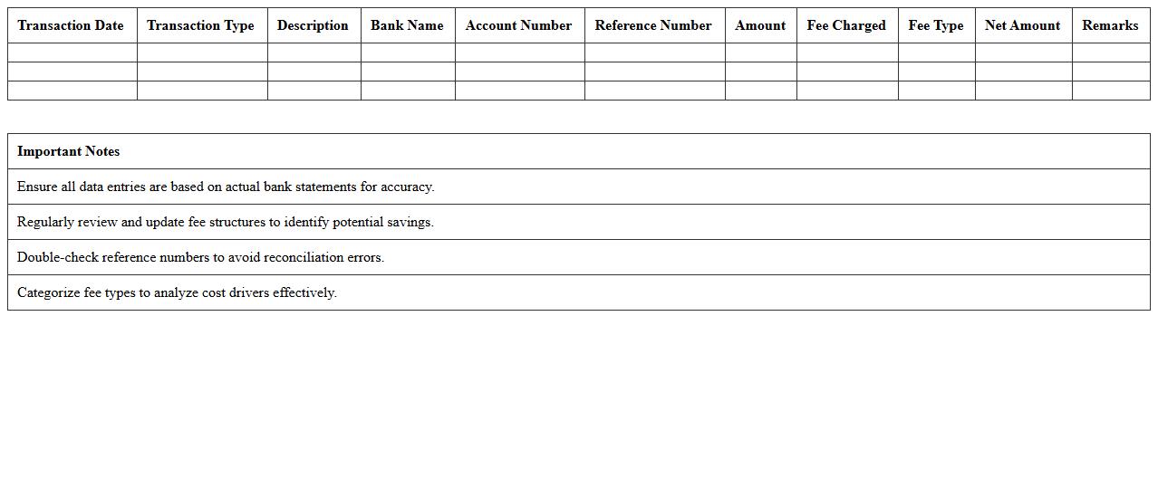 Transaction Fee Analysis Bank Template