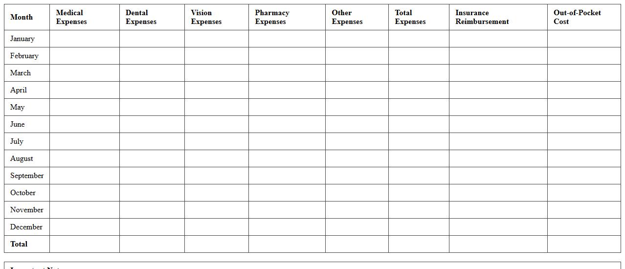 Annual Healthcare Expense Analysis Workbook