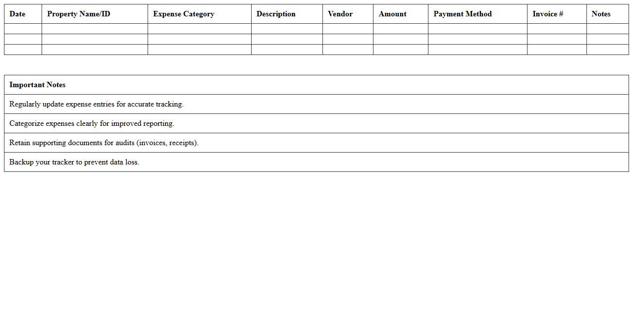 Commercial Real Estate Expense Tracker