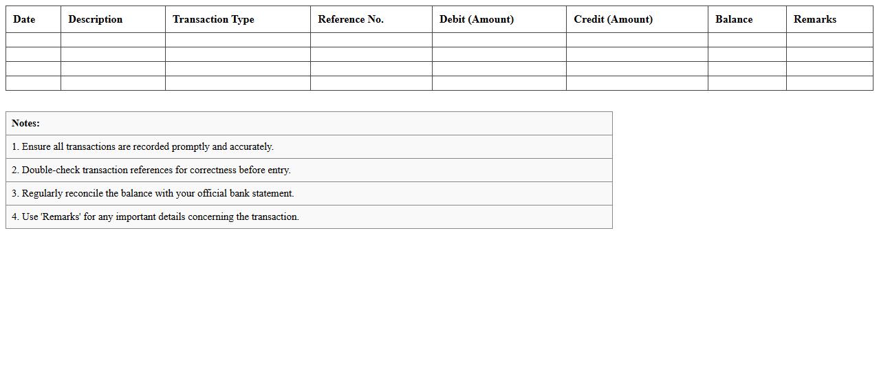 Individual Banking Statement Record Excel