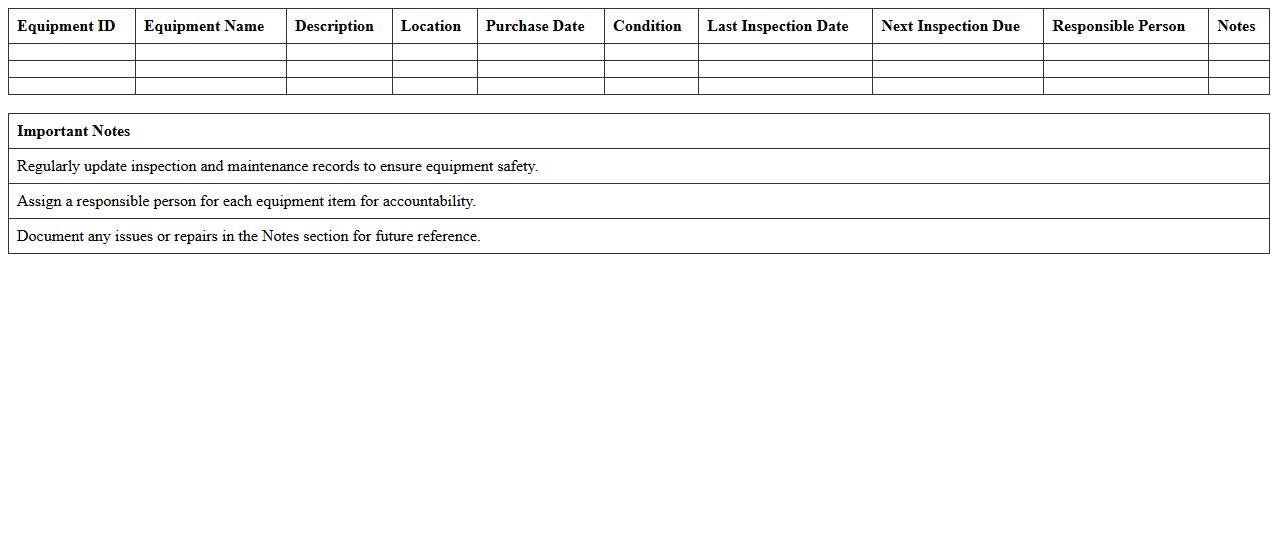 Livestock Handling Equipment Register Excel