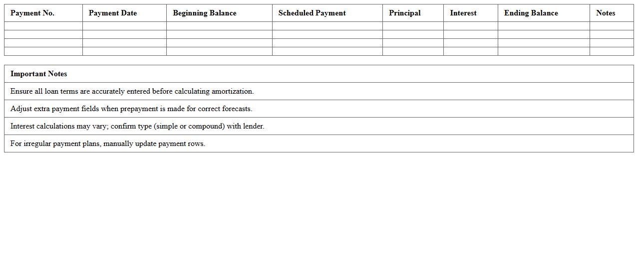 Personal Loan Amortization Excel Template for Brokers
