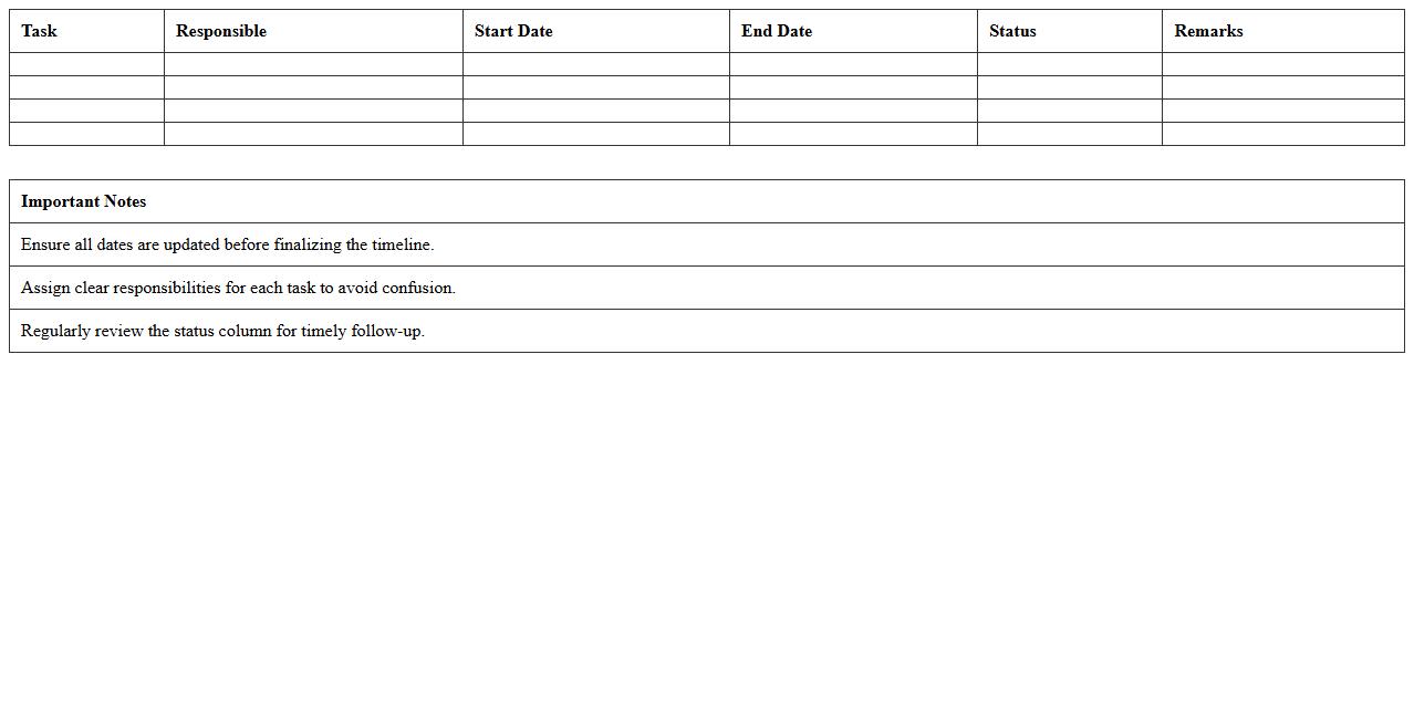Seminar Event Timeline Excel Template