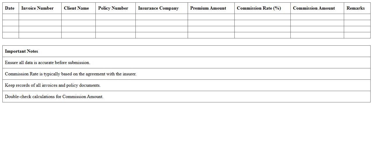 Broker Commission Statement Excel Sheet